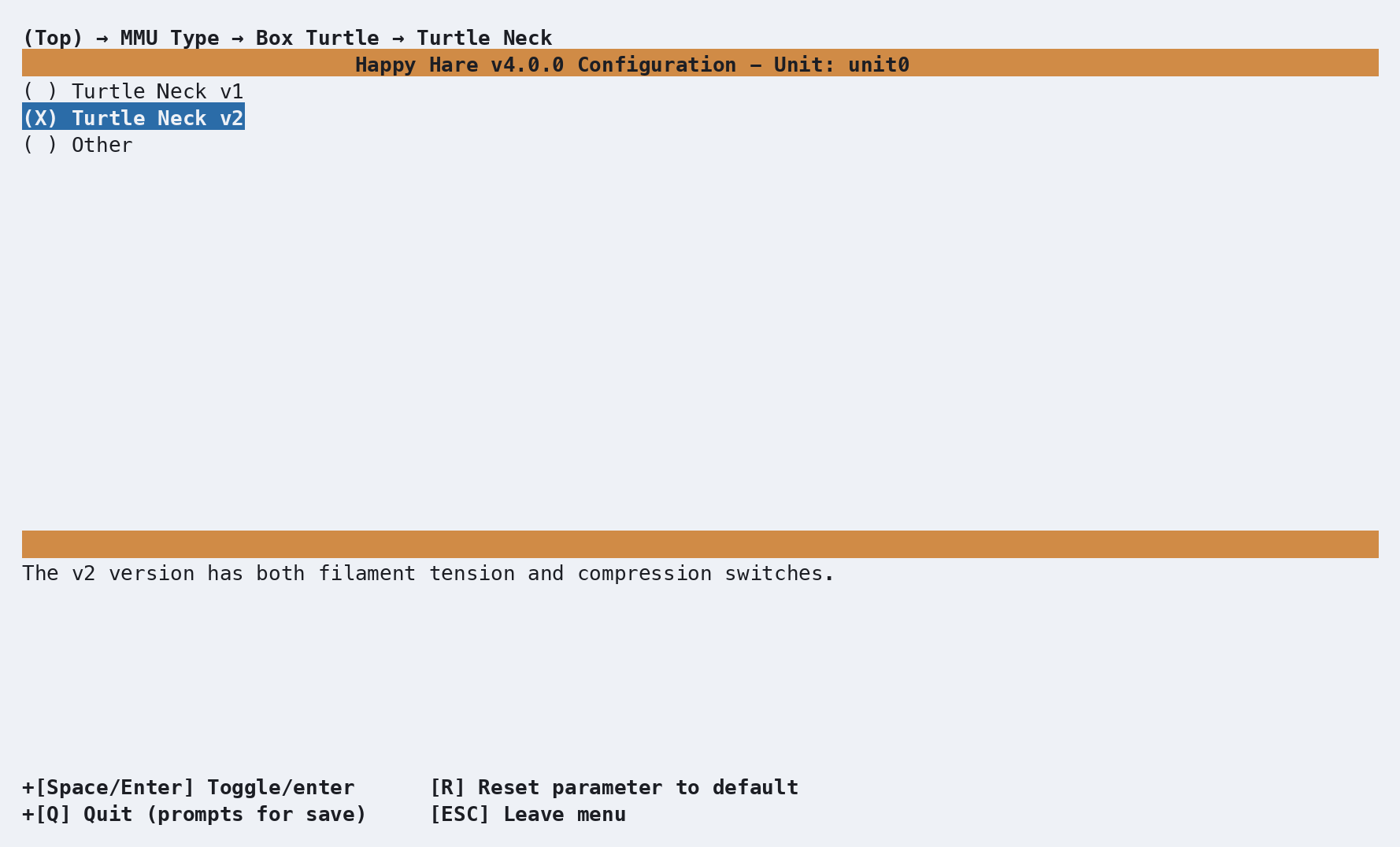 Turtle Neck buffer choice, v2 already selected