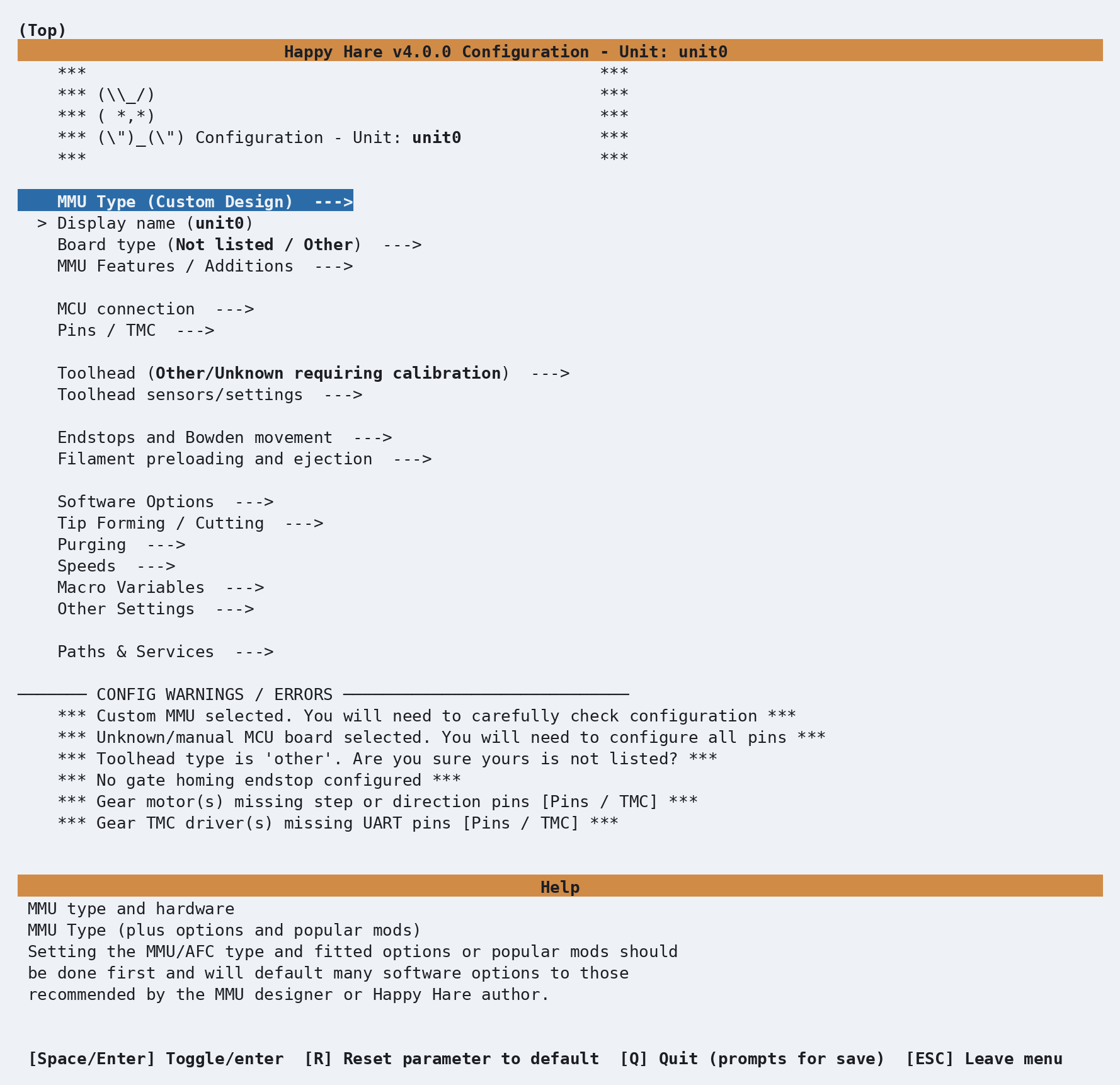 First
  run: nothing configured yet