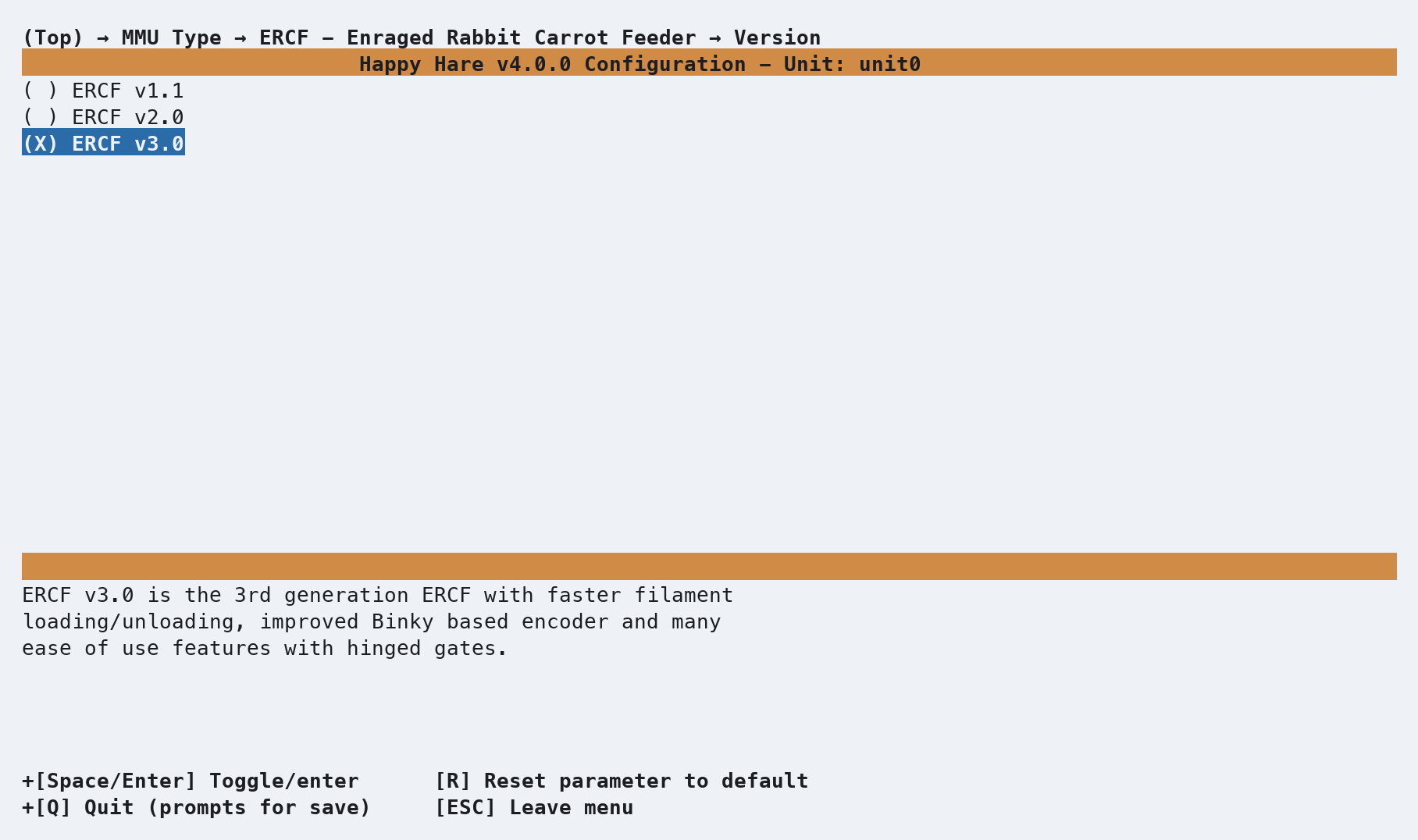 ERCF version defaults