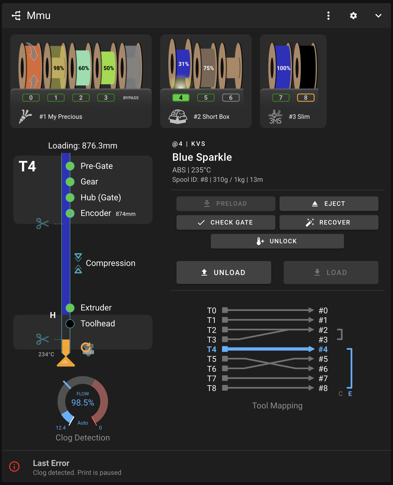 Mainsail MMU panel