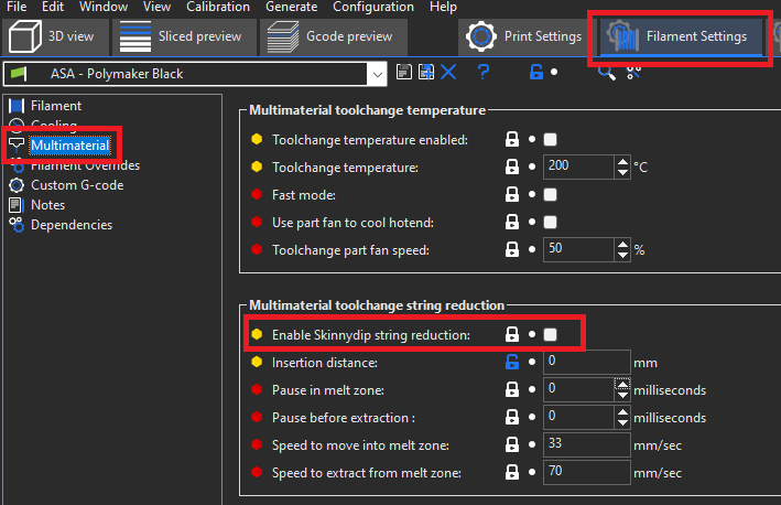 Disabling SuperSlicer Skinnydip
